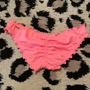 Peach Ruffle Cheeky Swim Bottom VS